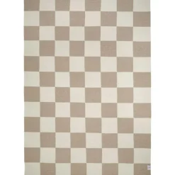 Square Rug 170x230 cm, White/Nature