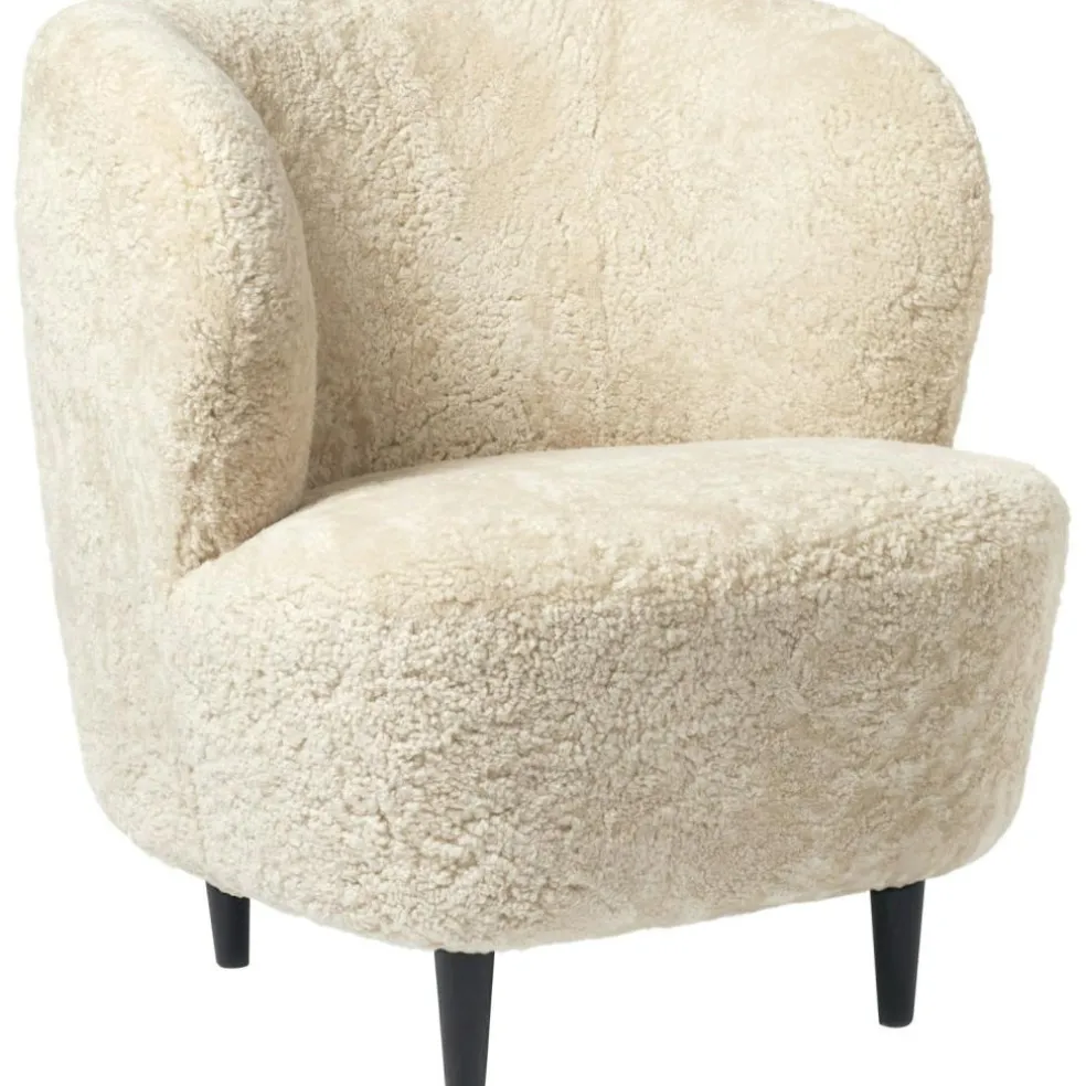Stay Lounge Chair Sheepskin Offwhite/Black Oak