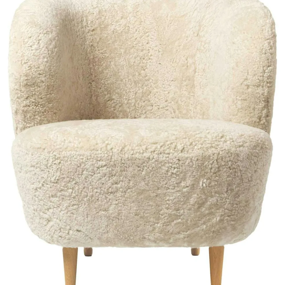 Stay Lounge Chair Sheepskin Moonlight/Oak