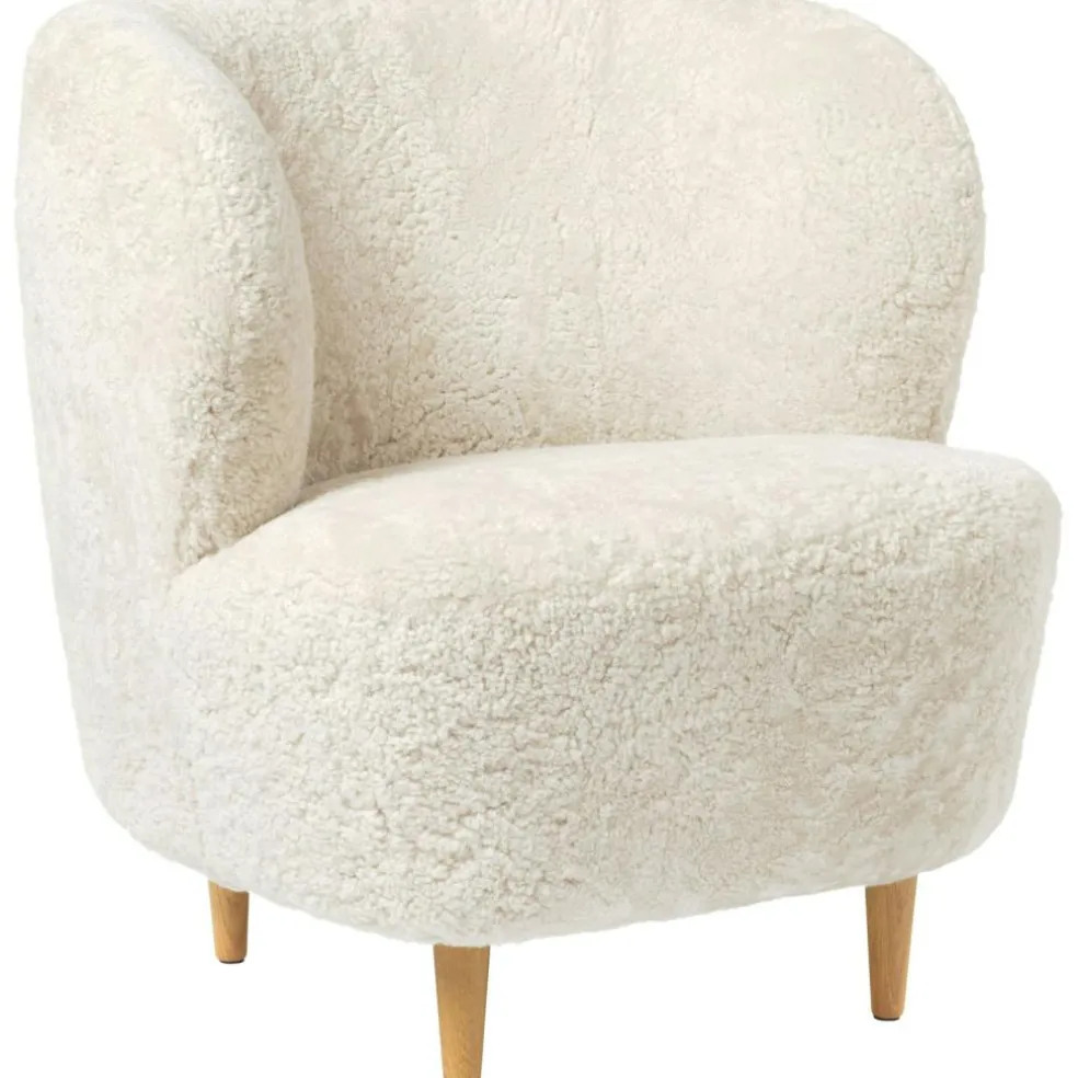 Stay Lounge Chair Sheepskin Moonlight/Oak