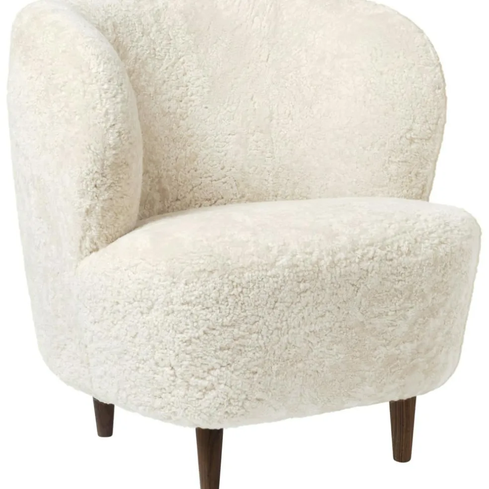 Stay Lounge Chair Sheepskin Moonlight/Walnut