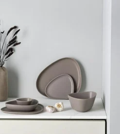 Stoneware Bowl 11x10 cm, Warm Grey