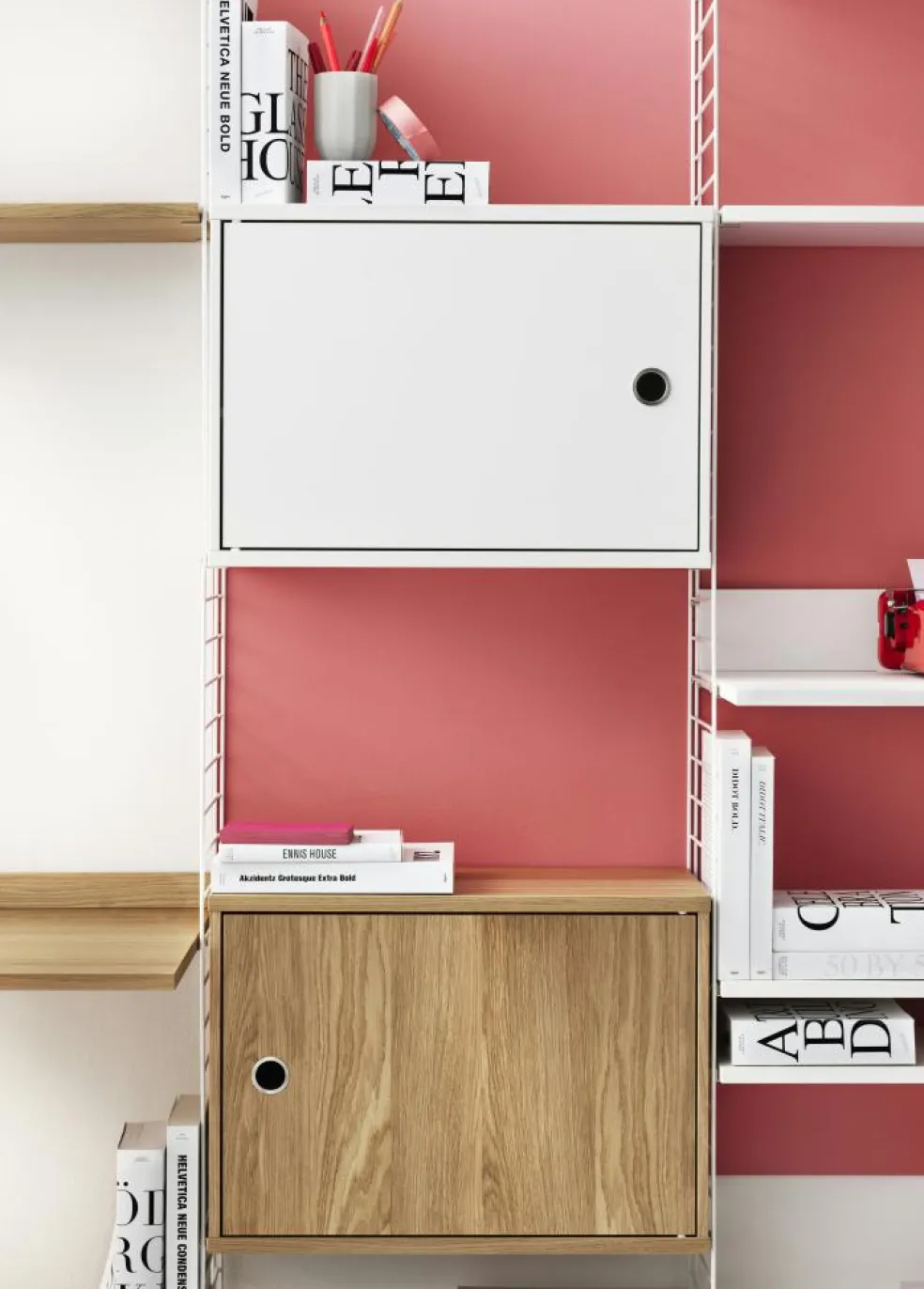 String Cabinet + Door 58x30x42 cm 1-pack, Oak