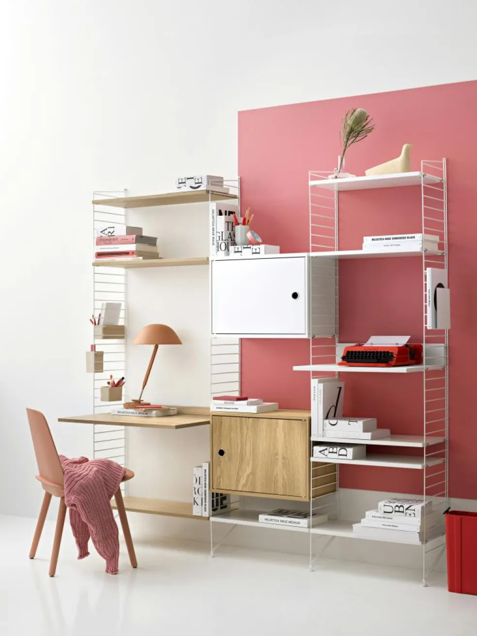 String Cabinet + Door 58x30x42 cm 1-pack, Oak