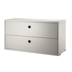 String Chest Of Drawers 78x30 cm, Black Ash