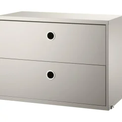 String Chest Of Drawers 78x30 cm, Black Ash