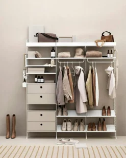 String Chest Of Drawers 78x30 cm, Black Ash