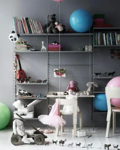 String Magazine Shelf 30x78 cm, Grey