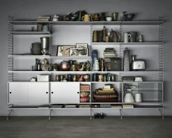 String Magazine Shelf 30x58 cm, Grey