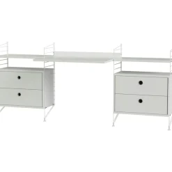 String Shelf Combination C Workplace, White