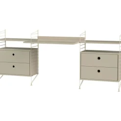 String Shelf Combination C Workplace, White