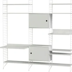 String Shelf Combination P Living Room, White