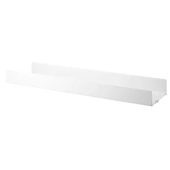 String Shelf With High Edge Metal 20x78 cm, White