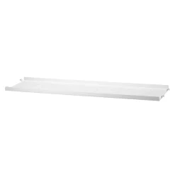 String Shelf With Low Edge Metal 30x78 cm, White