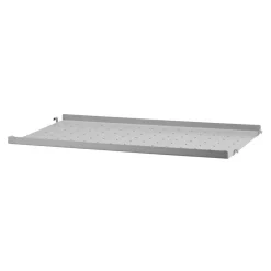 String Shelf With Low Edge Metal 30x58 cm, White