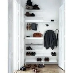 String Shelf With Low Edge Metal 30x58 cm, White