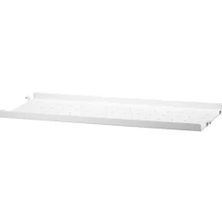 String Shelf With Low Edge Metal 30x58 cm, White