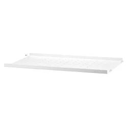 String Shelf With Low Edge Metal 30x58 cm, White