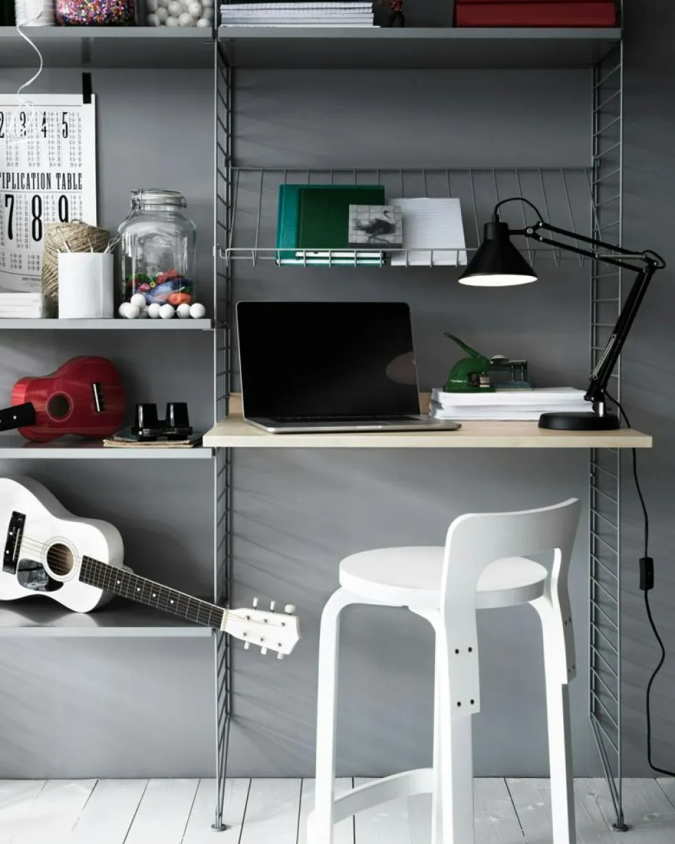 String Shelves 3-pack 78x20 cm, Black Ash