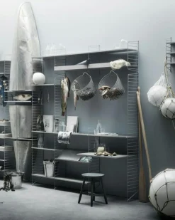 String Shelves 3-pack 78x20 cm, Black Ash