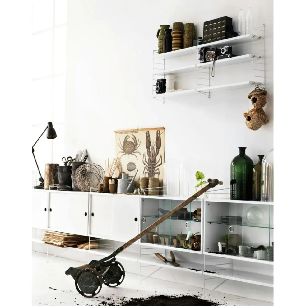 String Shelves 3-pack 78x20 cm, Black Ash