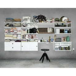 String Shelves 3-pack 78x20 cm, Black Ash