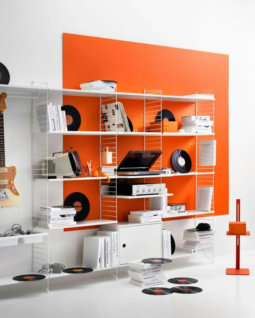 String Shelves 3-pack 78x20 cm, Black Ash