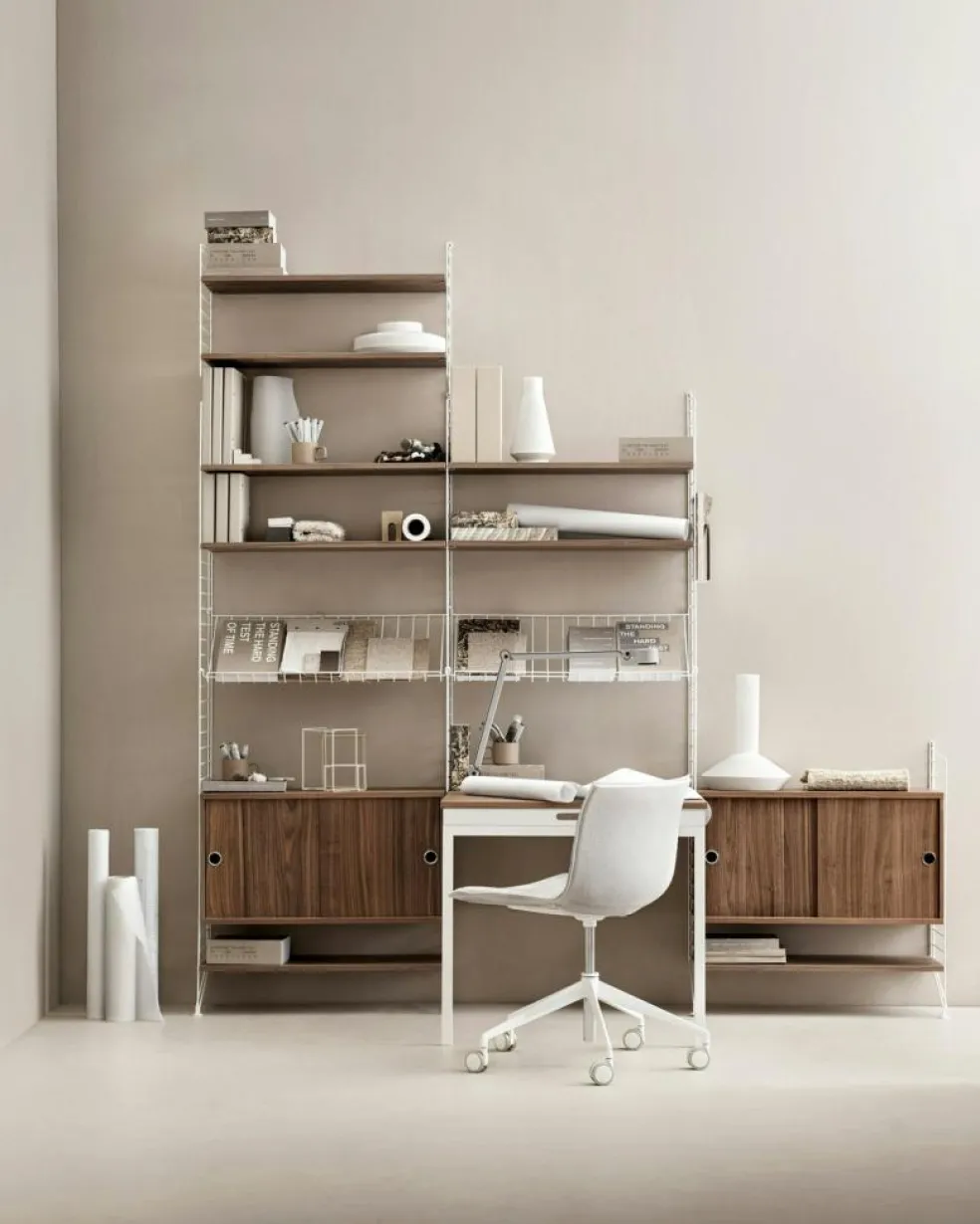 String Shelves 3-pack 78x20 cm, Black Ash