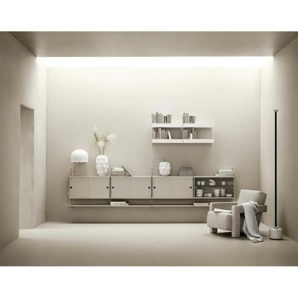 String Shelves 3-pack 78x20 cm, Black Ash