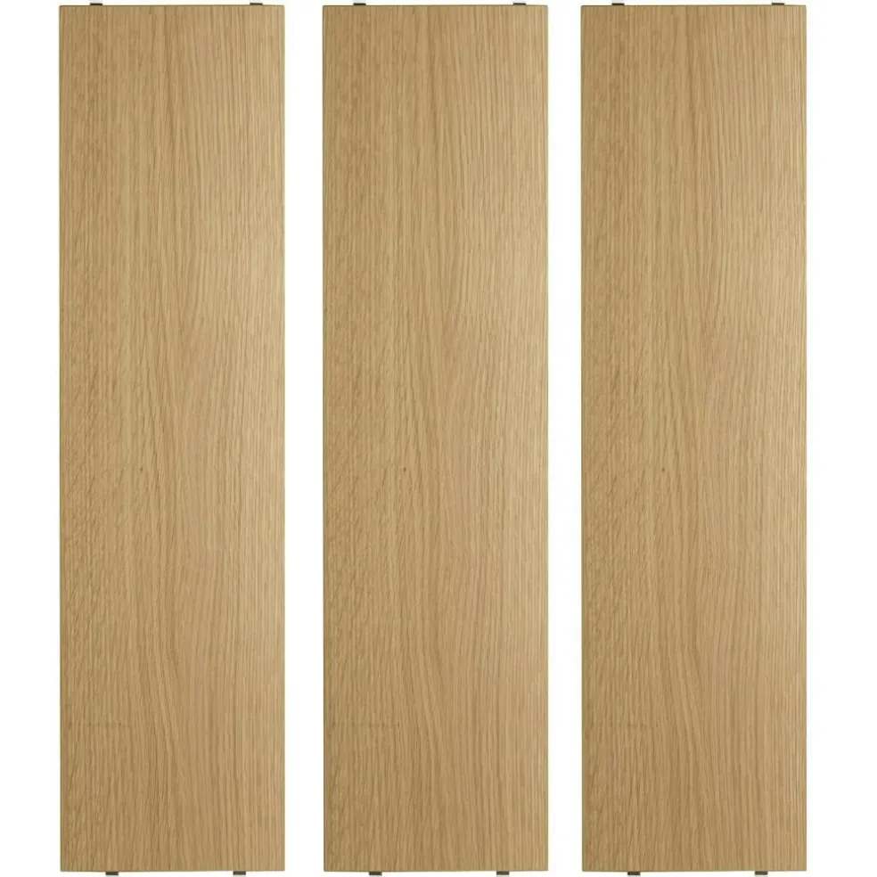 String Shelves 3-pack 78x20 cm, Black Ash