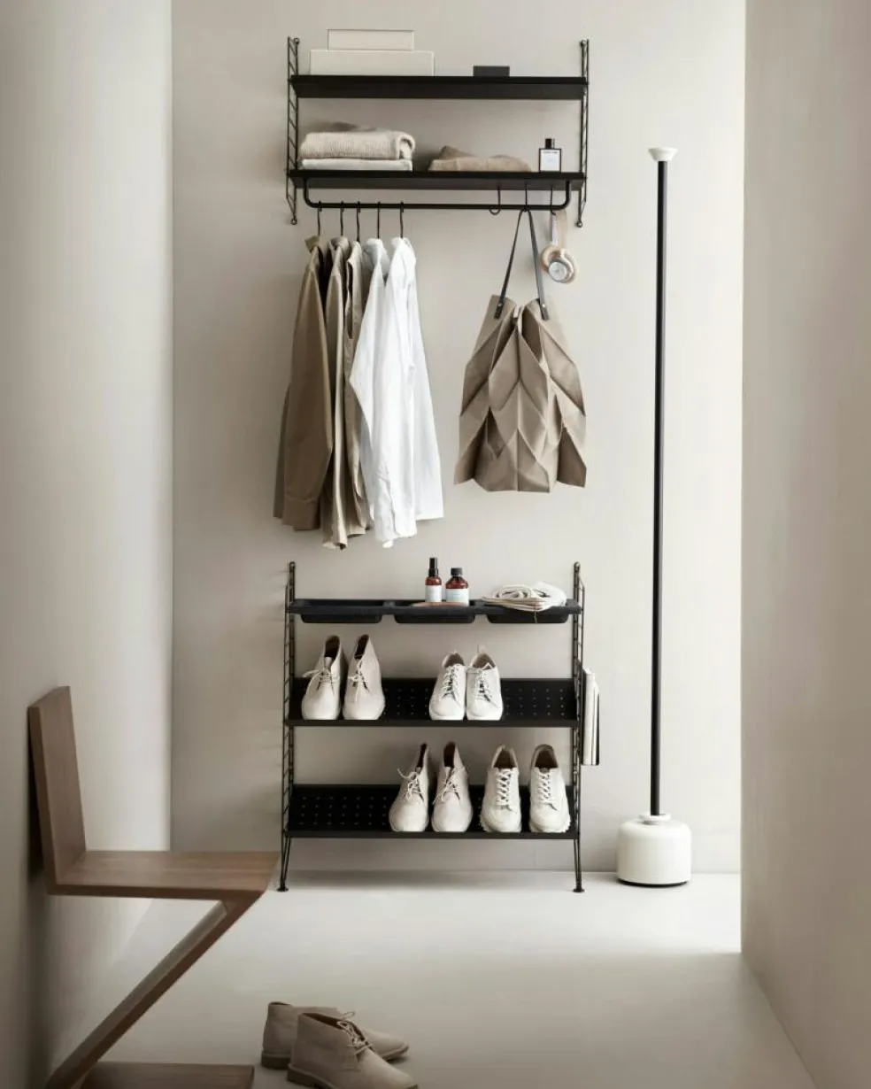 String Shelves 3-pack 78x20 cm, Black Ash