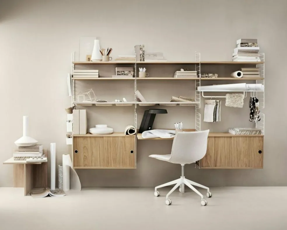 String Shelves 3-pack 78x20 cm, Black Ash