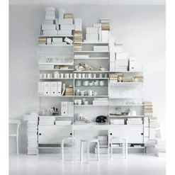 String Shelves 3-pack 58x20 cm, Black Ash