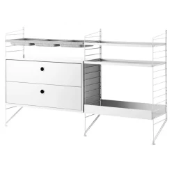 String Shelving System No 15, Grey