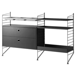 String Shelving System No 15, Grey