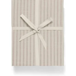 Stripe Mauve Fitted Sheet, 140x200 cm