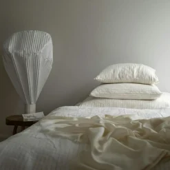 Stripe No.2 Bedding Set 150x200 + 50x60 cm, White/Nature