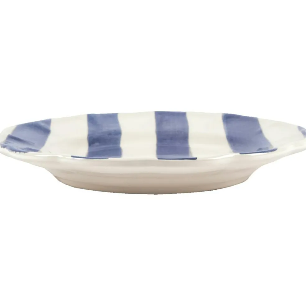 Stripe Plate 28 cm, Blue