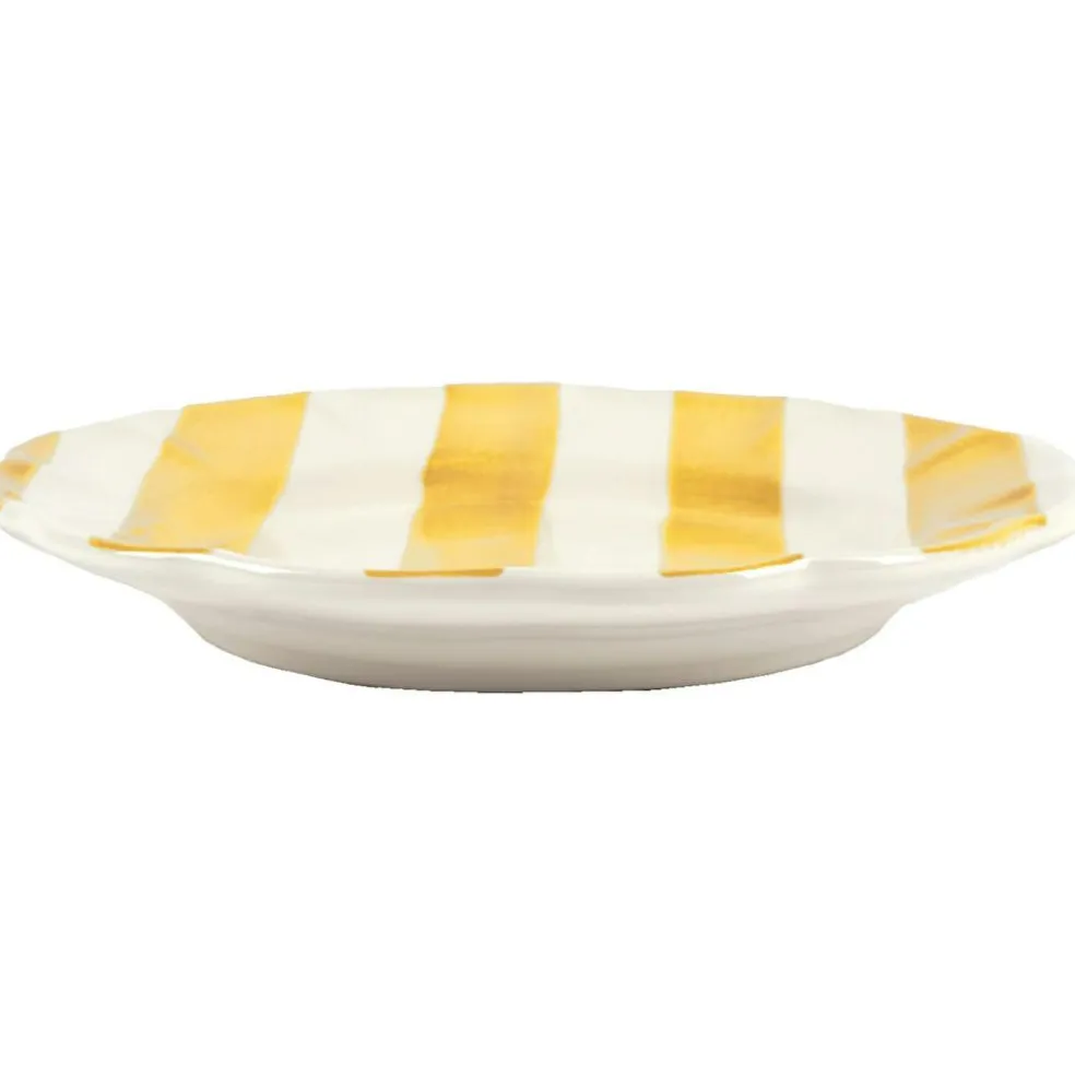 Stripe Plate 28 cm, Blue