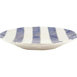 Stripe Side Plate 22 cm, Blue