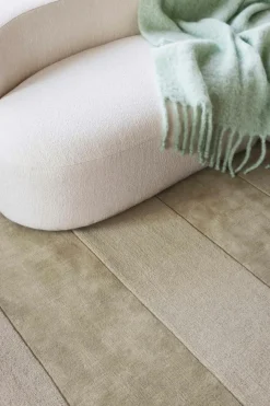 Stripe Wool Rug 250x350 cm, Almond