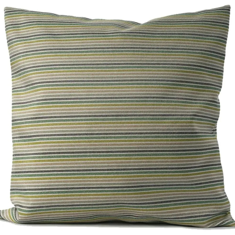 Striped Cushion Cover 50x50 cm, Green