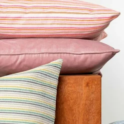 Striped Cushion Cover 50x50 cm, Green