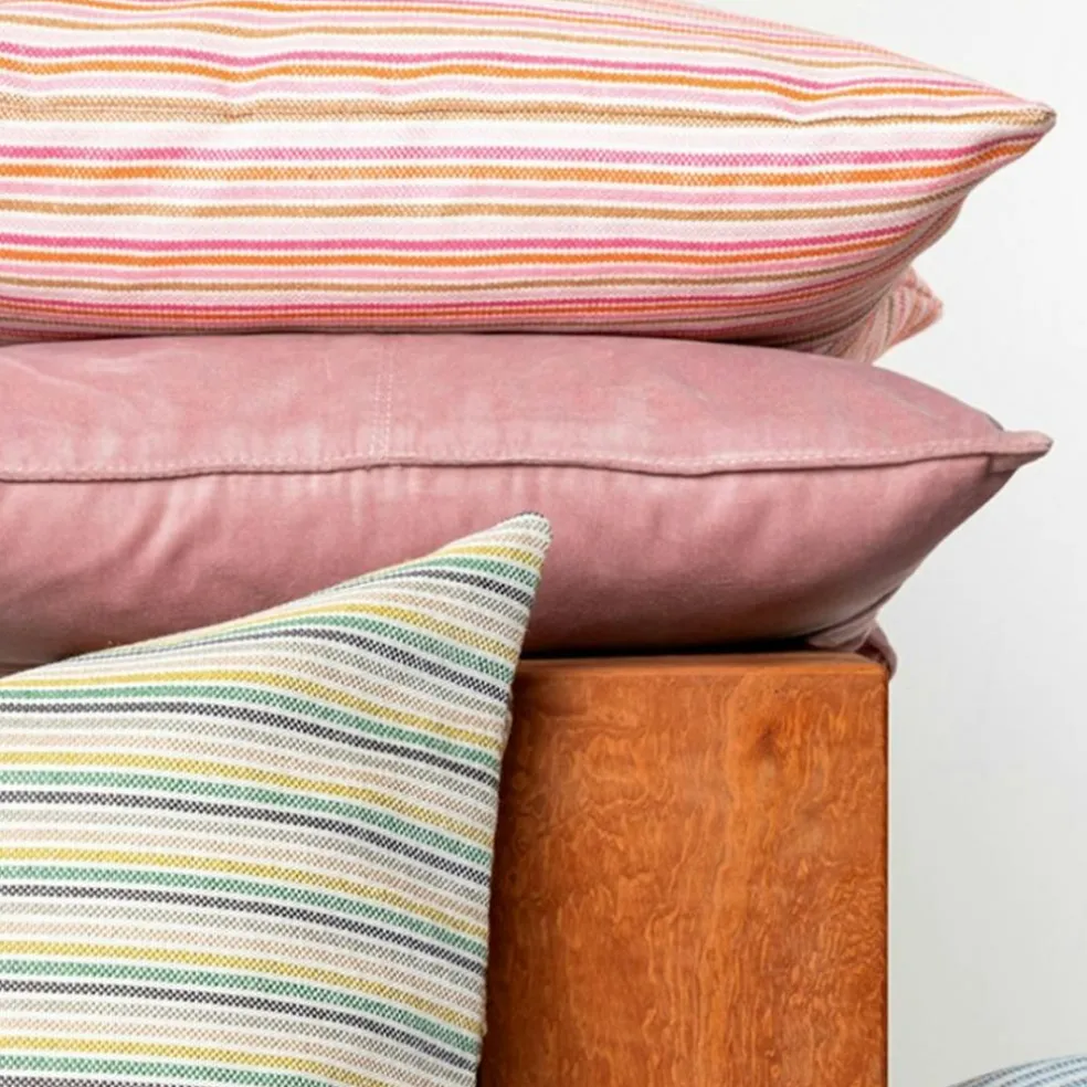 Striped Cushion Cover 50x50 cm, Green