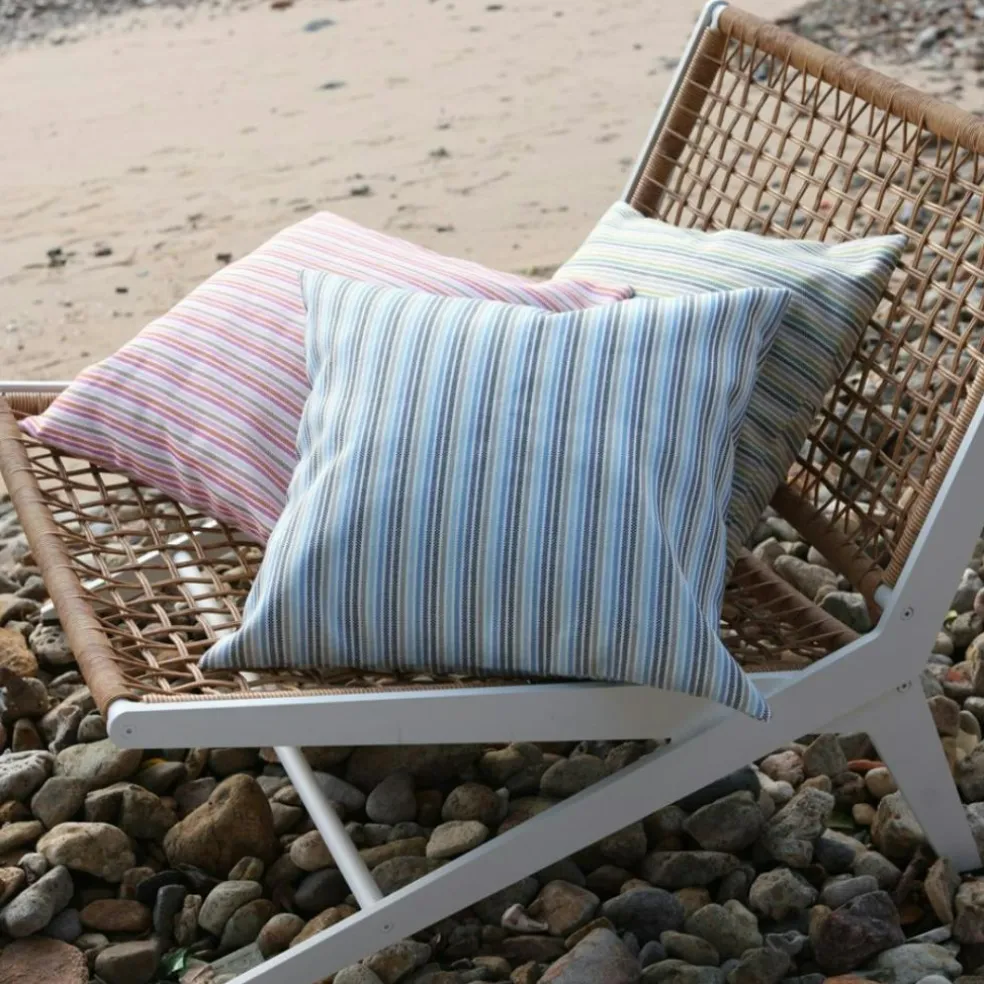 Striped Cushion Cover 50x50 cm, Green