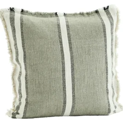 Striped Cushion Cover 50x50 cm, Grey/White