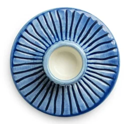 Stripes Candle Holder 8 cm, Cinnamon