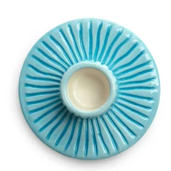 Stripes Candle Holder 8 cm, Cinnamon