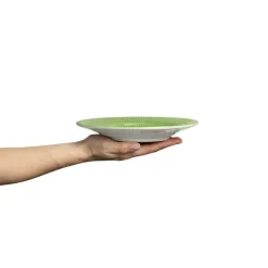 Stripes Plate 21 cm, White