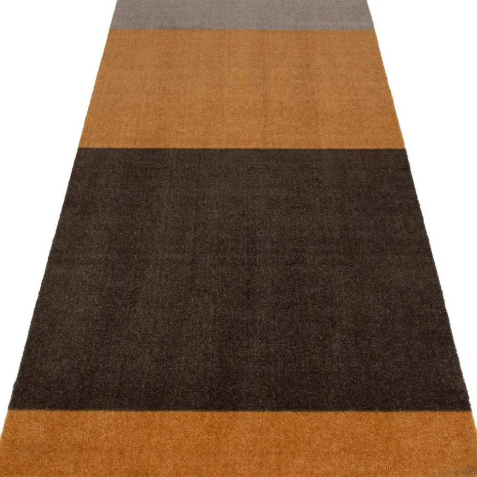 Stripes Rug Dijon/Brown, 90x200 cm